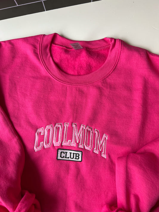 Cool mom Club Embroidery sweatshirt