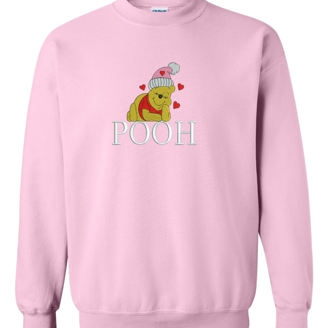 Bear Valentines Embroidered Sweatshirt